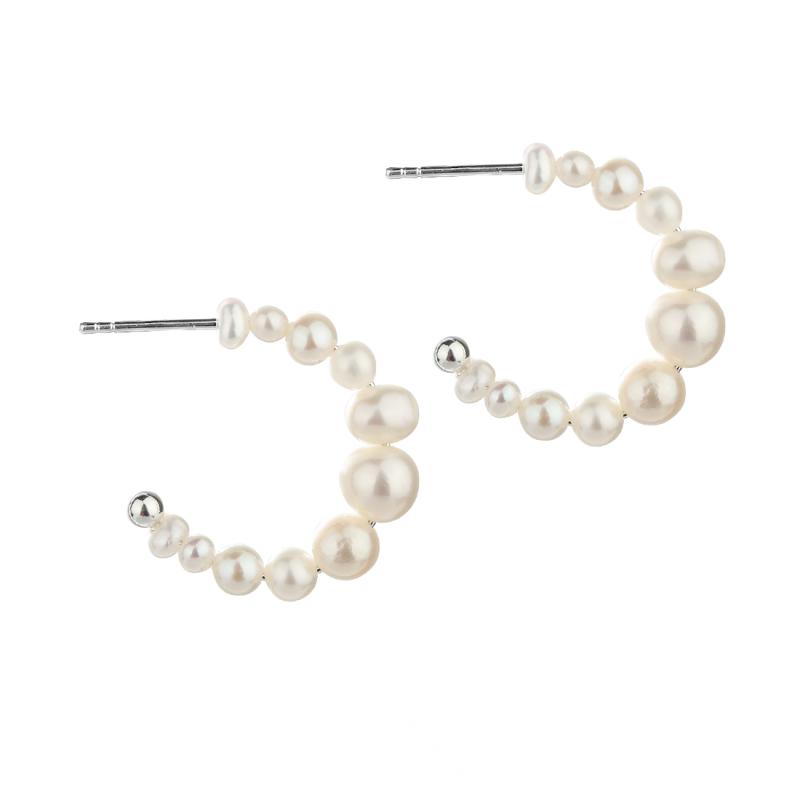 Creoler med Barok Ferskvandsperler - Aqua Dulce 25 mm