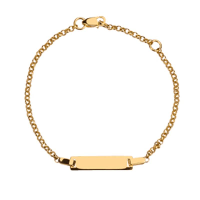 Nordahl Andersen Plade Børnearmbånd 8 Guld - Armbånd  - 5711008104830