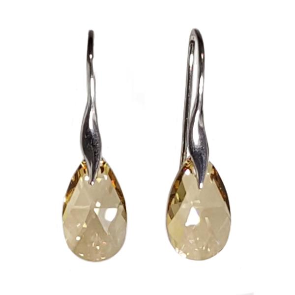 Facet Drop øreringe Crystal Golden Shadowølv - Øreringe