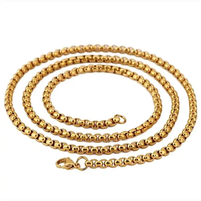 Leari Herrehalskæde ænke . Gold Vandfast 49cm - Halskæder