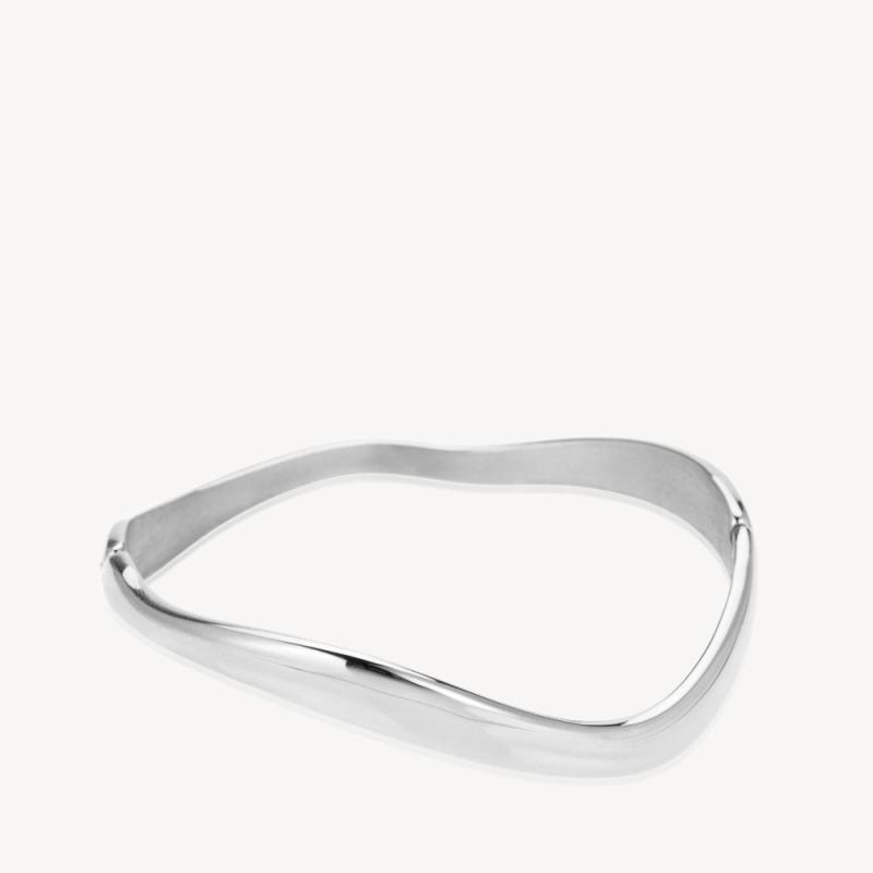Sølv Wavy Armbånd - Elegant Stålarmbånd til Håndleddet