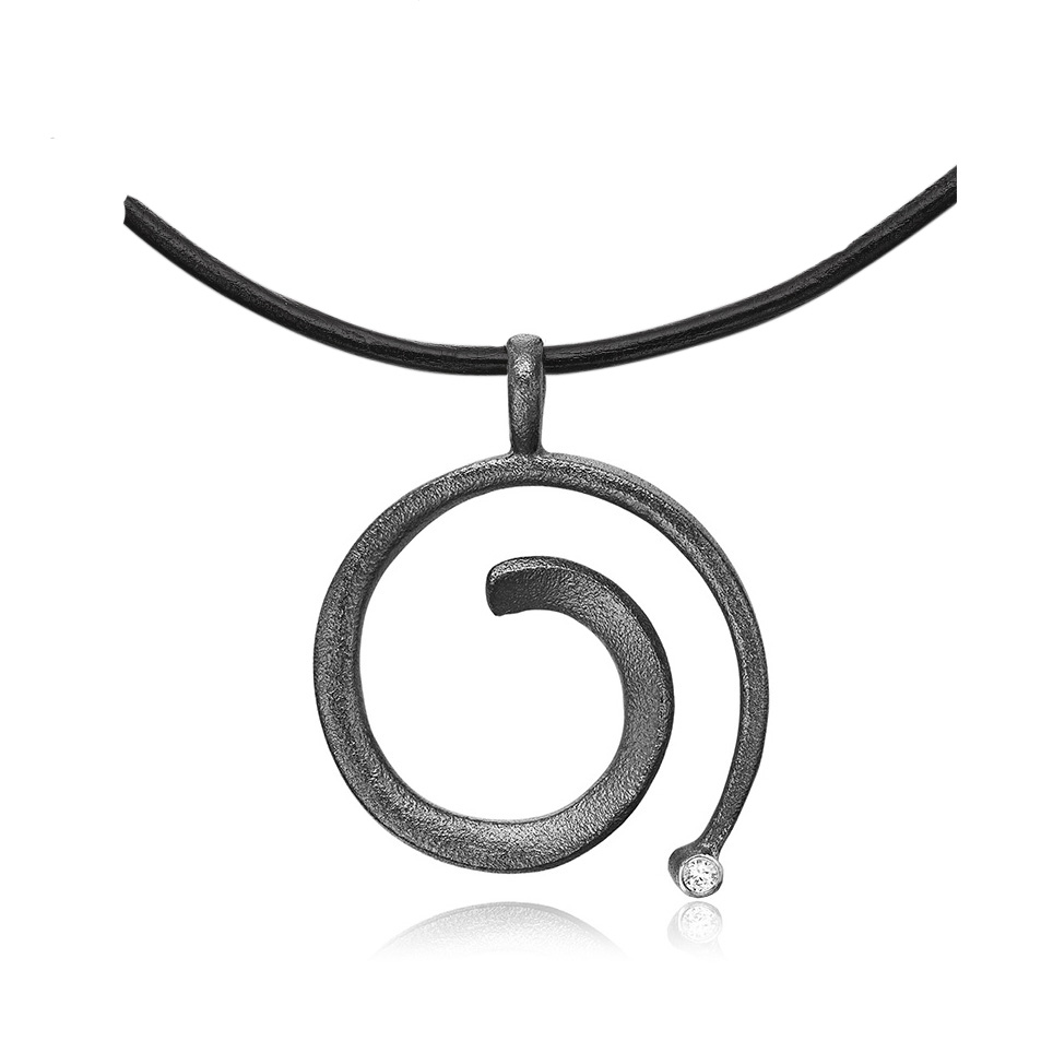 Vedhæng Oxideret Sølv - Blicherfuglsang Halskæder