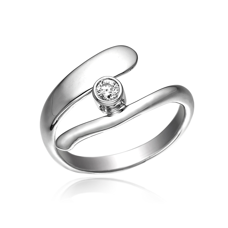 Elegant Sølvring med Zirkon - Blicher Fuglsang