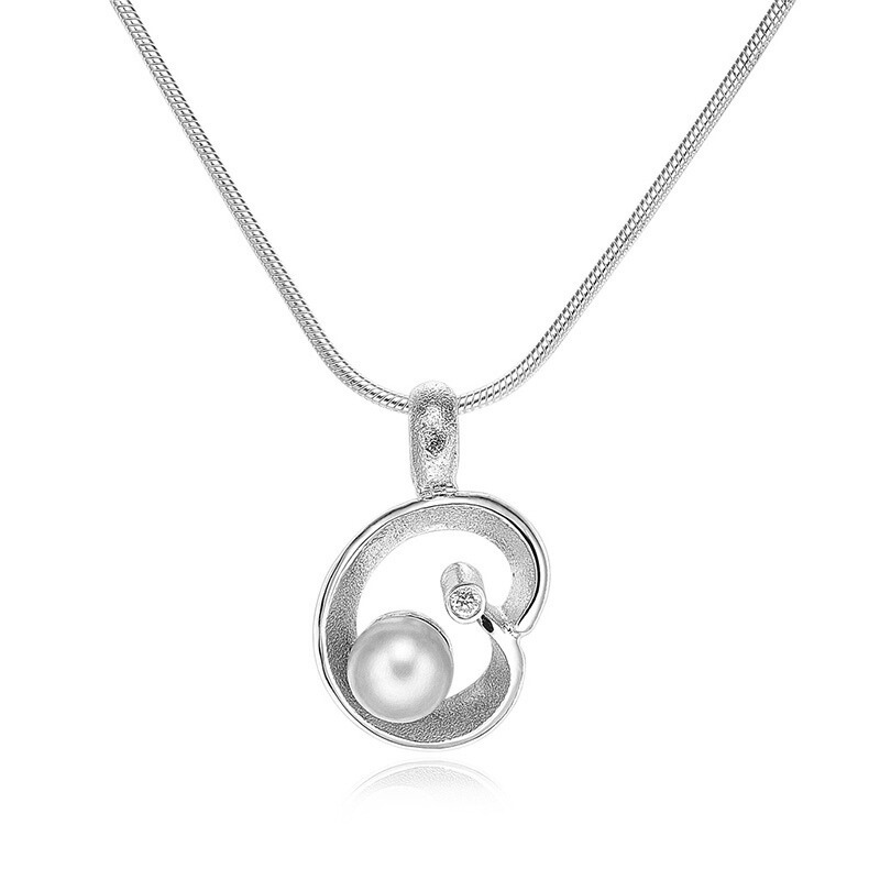 Vedhæng Sølv Med Perle - Blicherfuglsang Halskæder