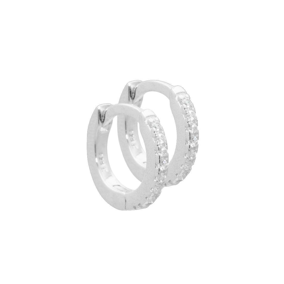 Raya Hoop Sølv – Aqua Dulce Øreringe med Zirkonia