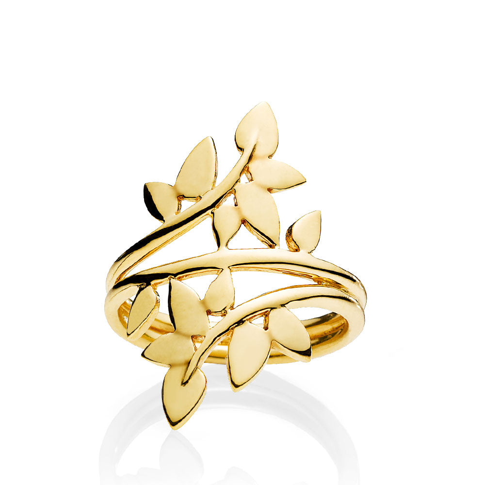 Guld Poetry Ring - Glitrende Guldplader fra Izabel Camille
