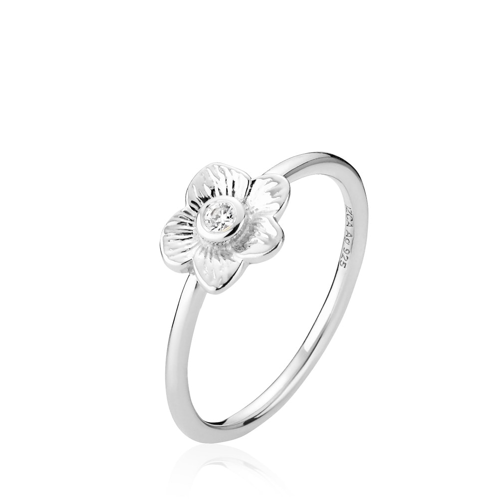 Rosa Ring Sølv - Izabel Camille Fingerringe  - 5710143096468