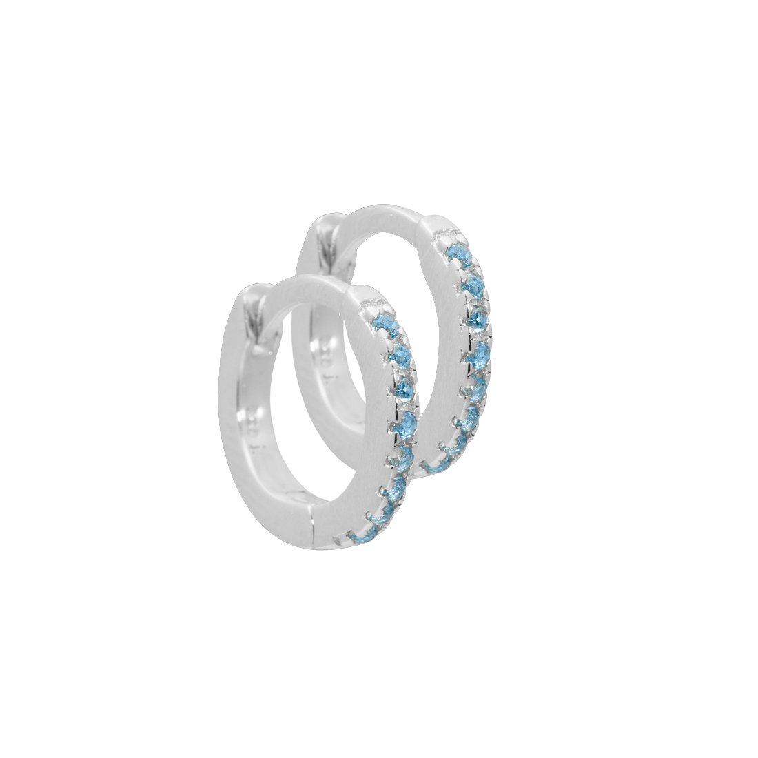 Ranva Sky Hoop Silver - Aqua Dulce Øreringe  - 5740013857943