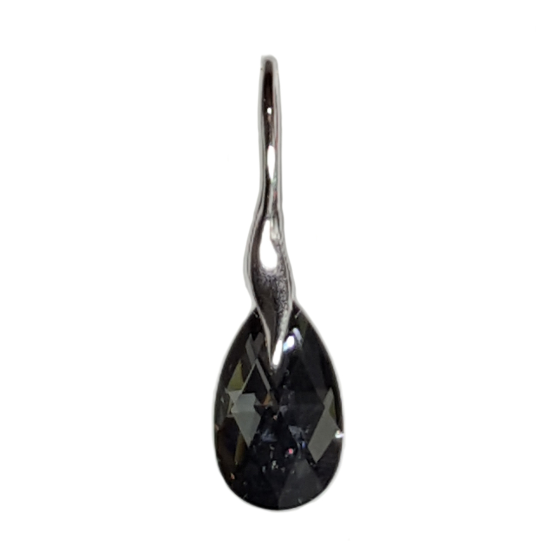 Facet Drop øreringe i Crystal Silver Night - Elegance til hverdag