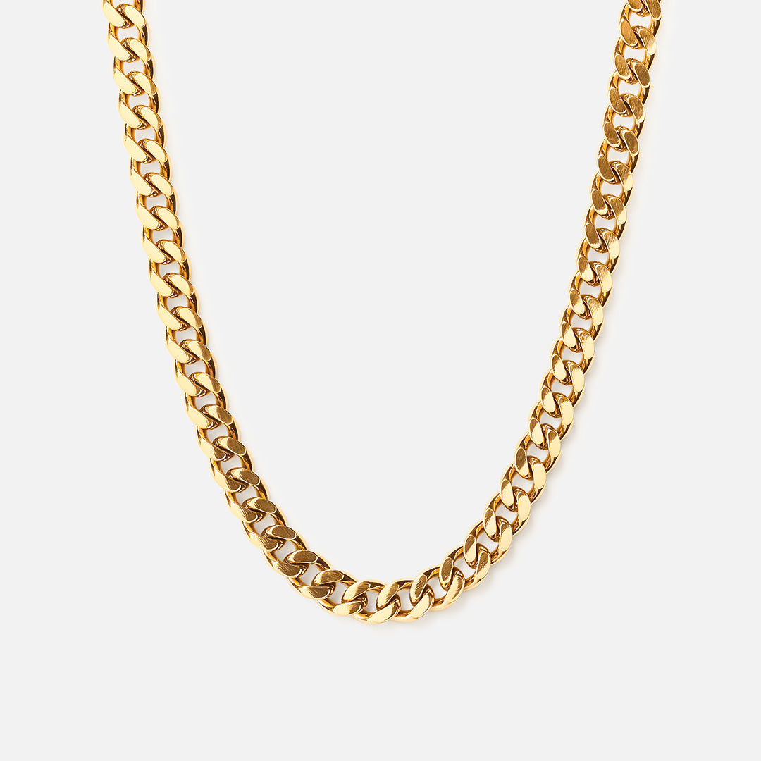 Panser Facet Halskæde 18K Guldbelagt - Vandtæt Elegance