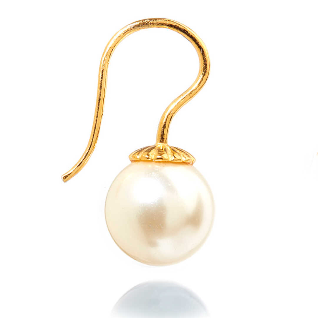 Romantic ørering Crystal Creme Guld - Øreringe