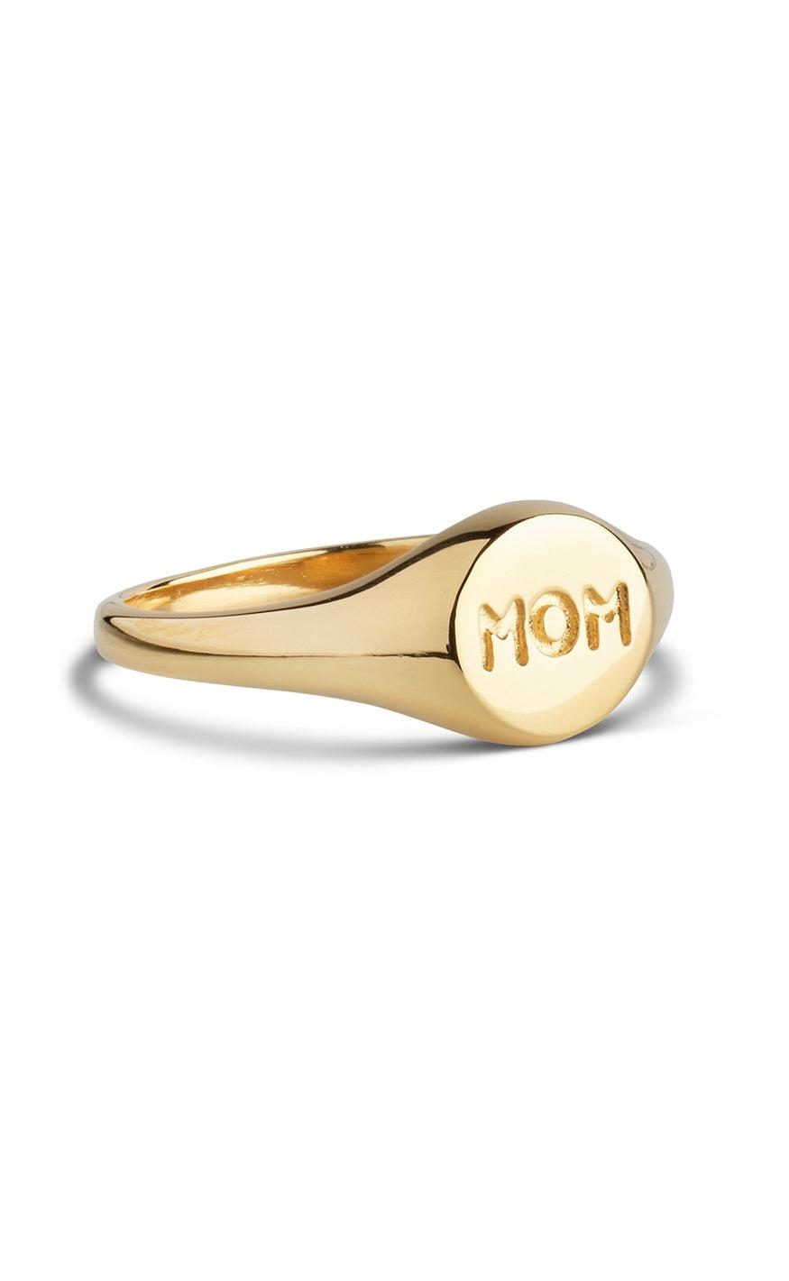 Gold Enamel Copenhagen Ring Mom Signet Colour - Fingerringe  - 5714274032005