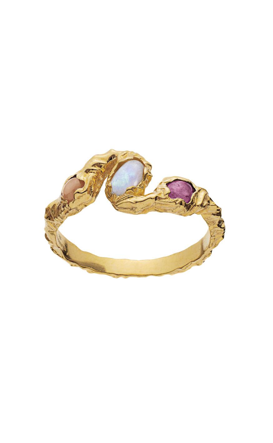 Gold Maanesten Ring Baila Colour - Maanesten Fingerringe  - 5715336054348