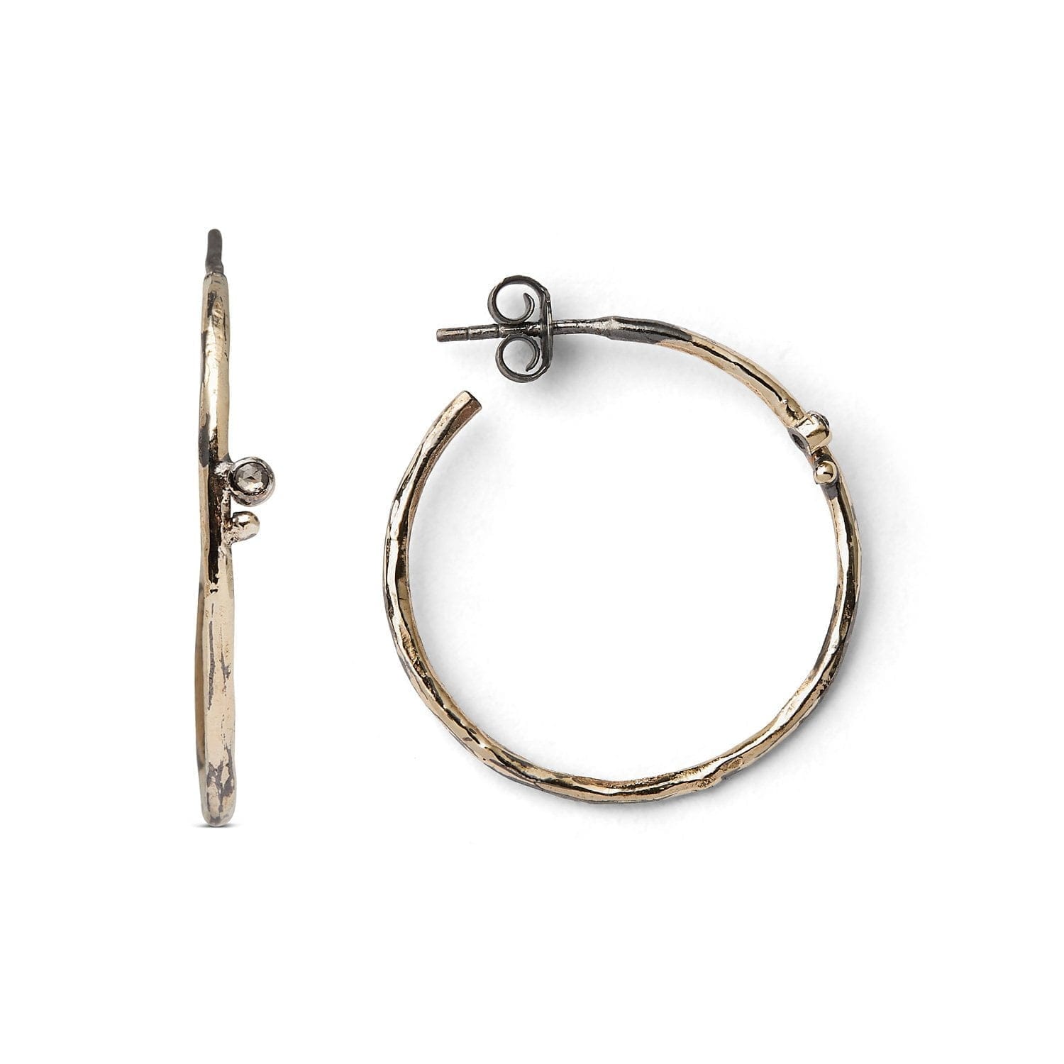 Savannah Creoler - Øreringe i Sølv og Guld med Diamant