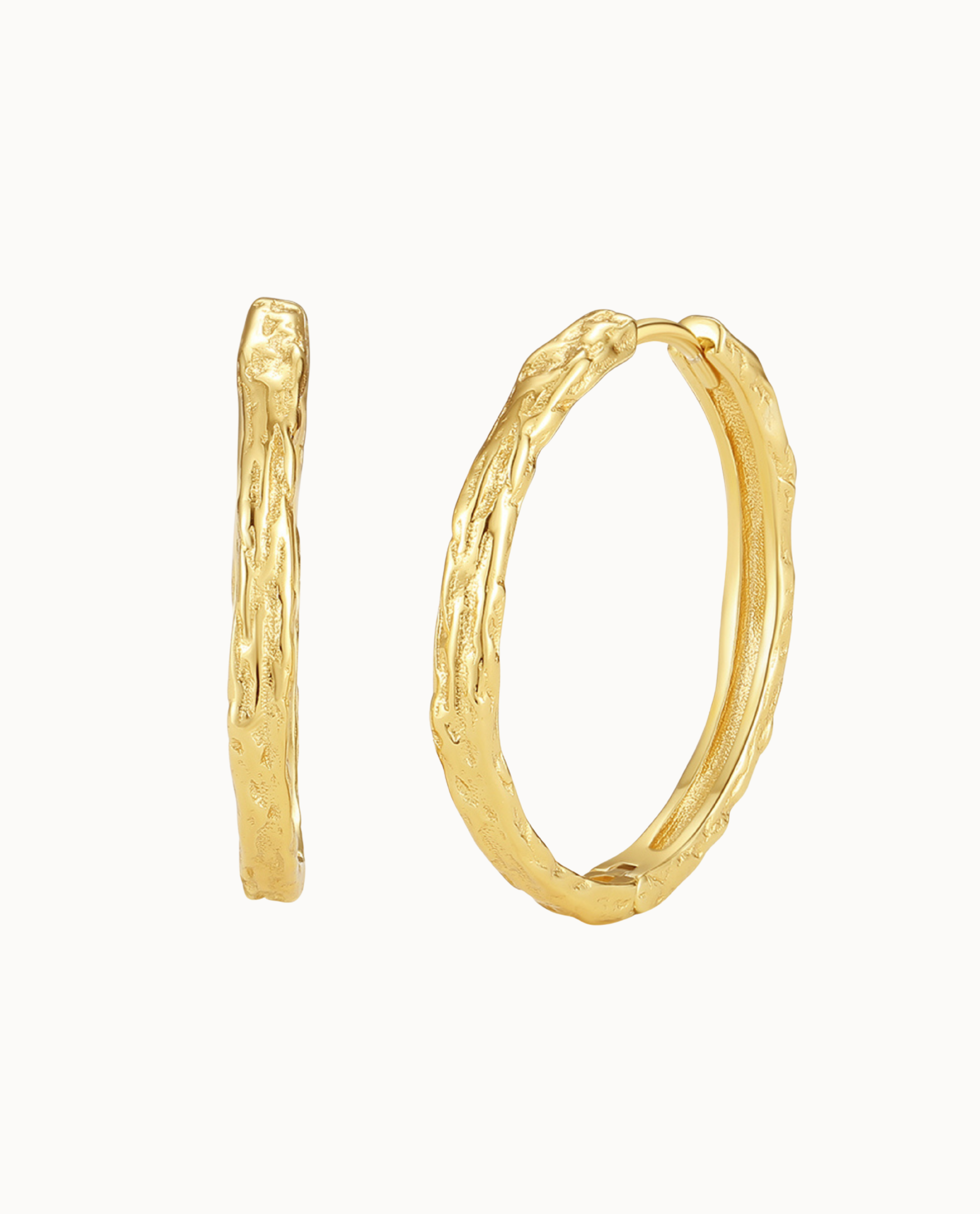 Elio Øreringe - Tidløse Forgyldte Klik-øreringe