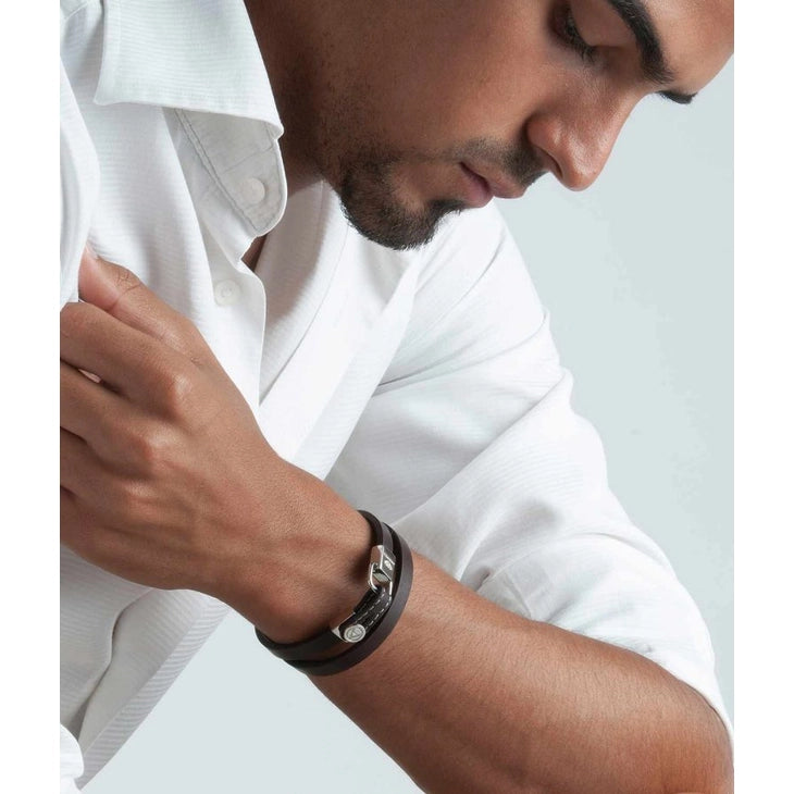 Anarchy Armbånd Glat Brunt Læder - Anjewels Armbånd