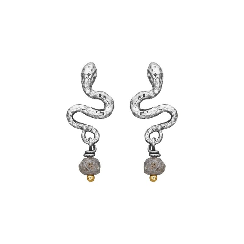 Serpent Silver Raw - Bybirdie.dk Øreringe