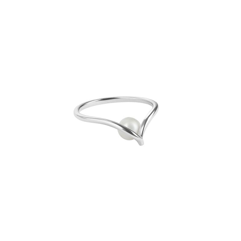 Sela Pearl Ring Silver - Aqua Dulce Fingerringe  - 5715446663751