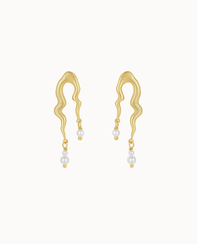 Caer Earrings Forgyldt - Nava Copenhagen Øreringe  - 5715461007882