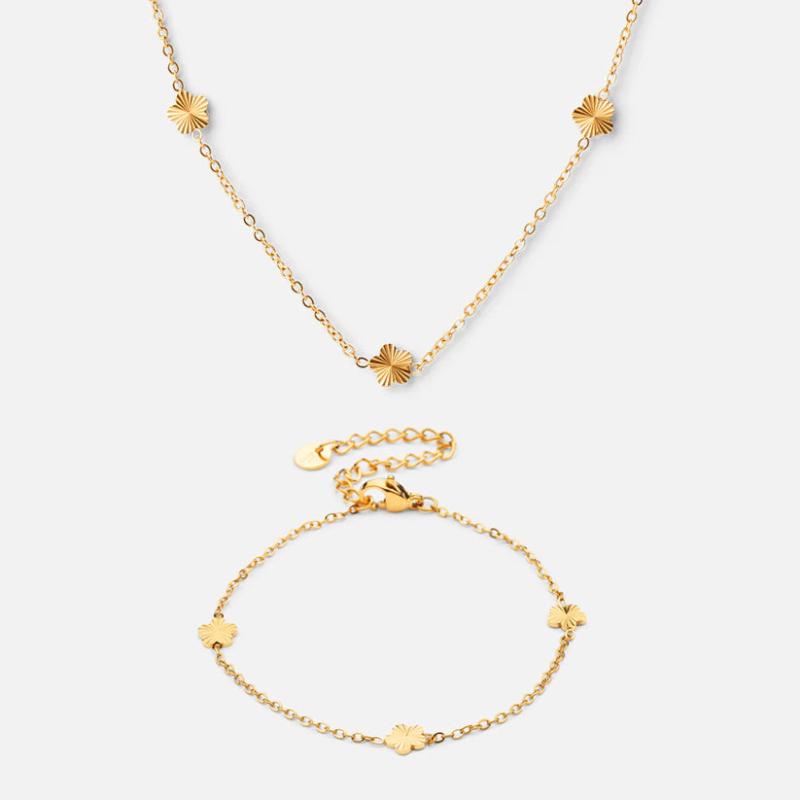 Scattered Flower Armbånd Halskæde 18k Guldbelagt - Josephine Nord Halskæder
