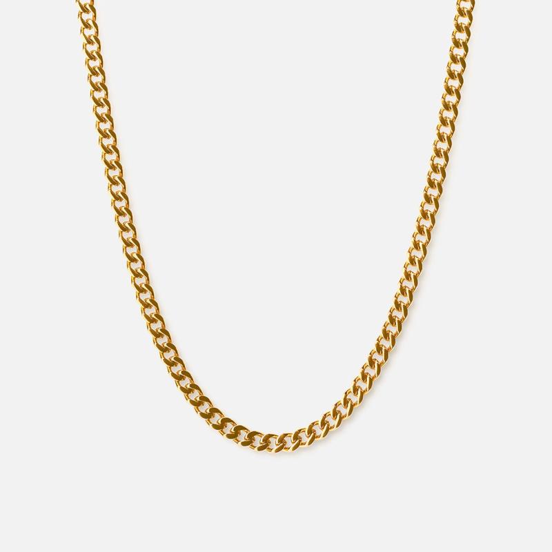 Panser Facet Halskæde 18k Guldbelagt 4mm - Josephine Nord Halskæder