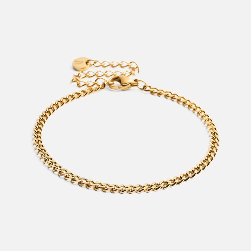 Panser Facet Armbånd 18k Guldbelagt 3mm - Josephine Nord Armbånd