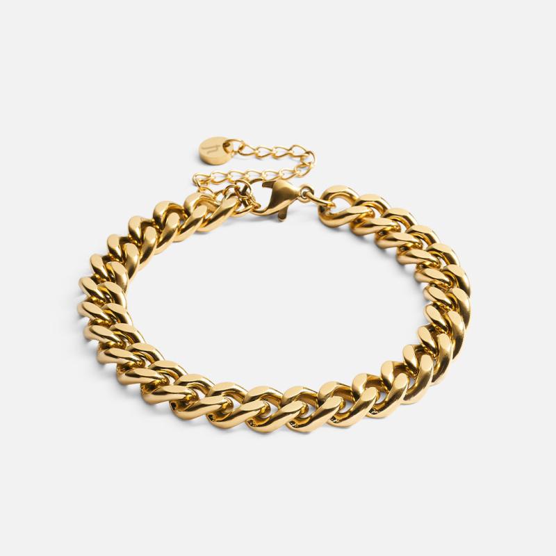 Panser Facet Armbånd 18k Guldbelagt 8mm - Josephine Nord Armbånd