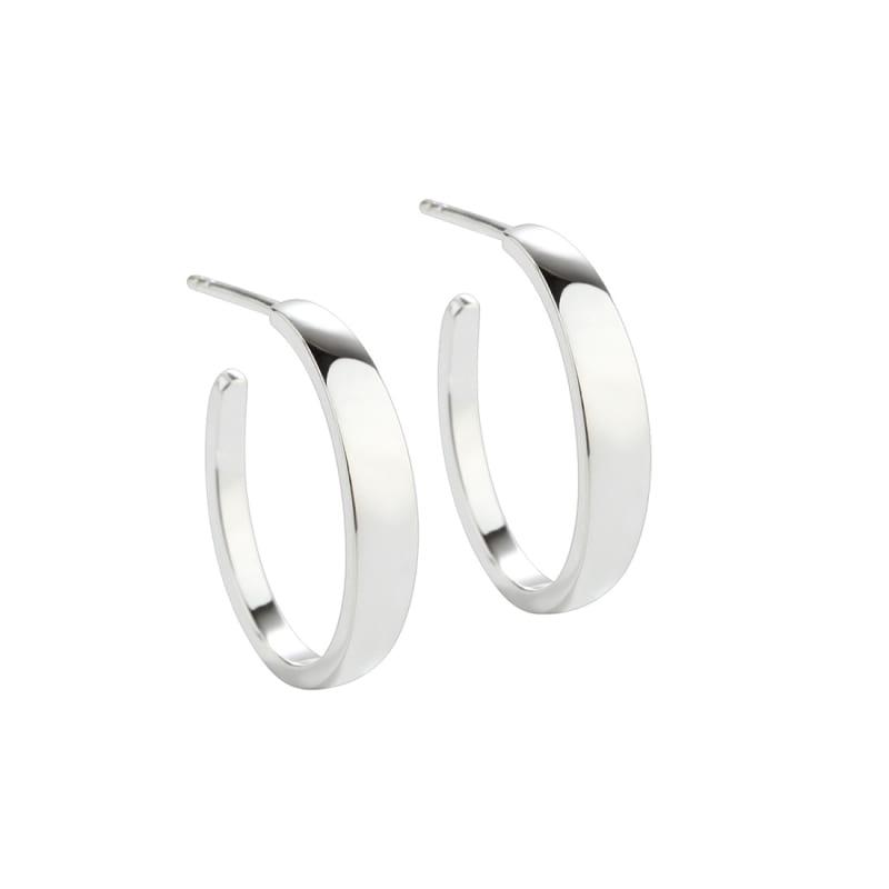 Hoop Shiny Silver - Aqua Dulce Øreringe  - 5740013852627