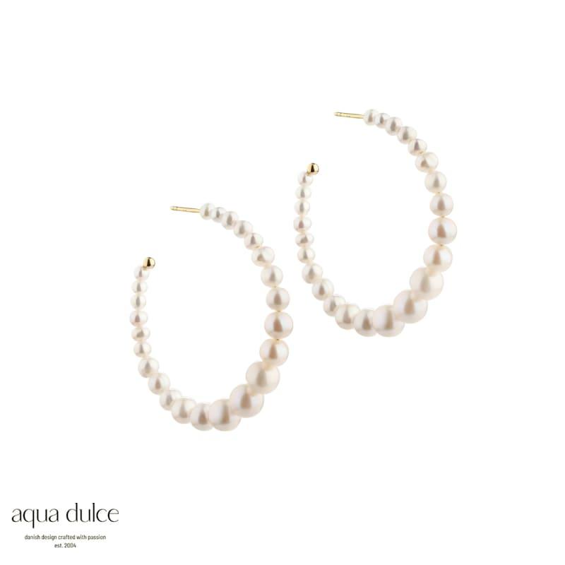 Pretty Nina Giant Hoop Golden - Aqua Dulce Øreringe  - 5740013857141