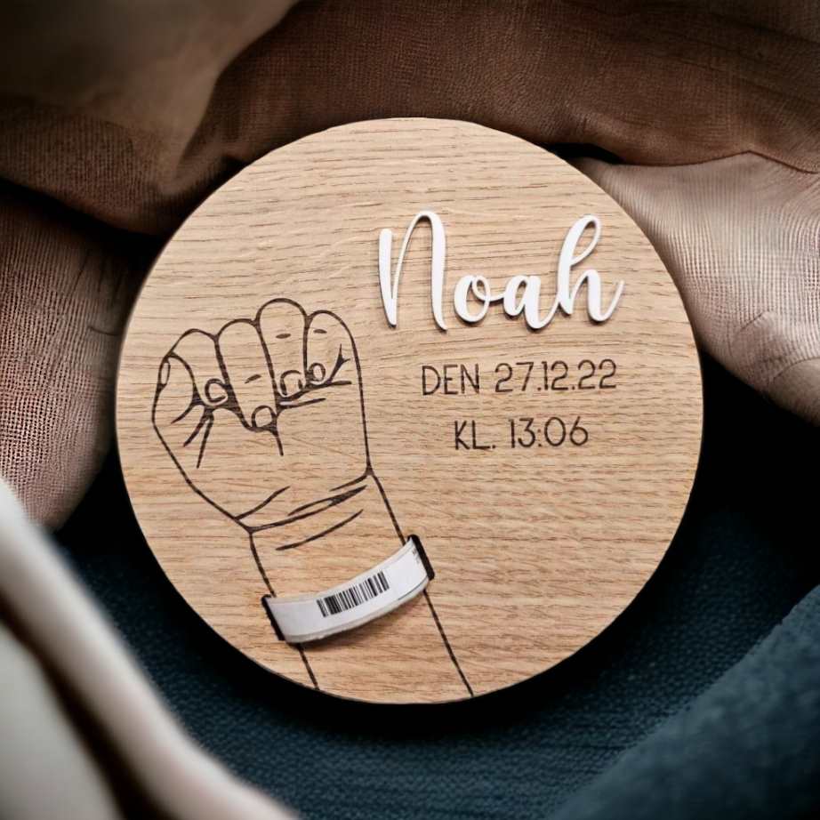 Fineret Eg Patientarmbånd Tavle Til Armbånd Fineret Uden Skruehul - Woodenfactory Armbånd