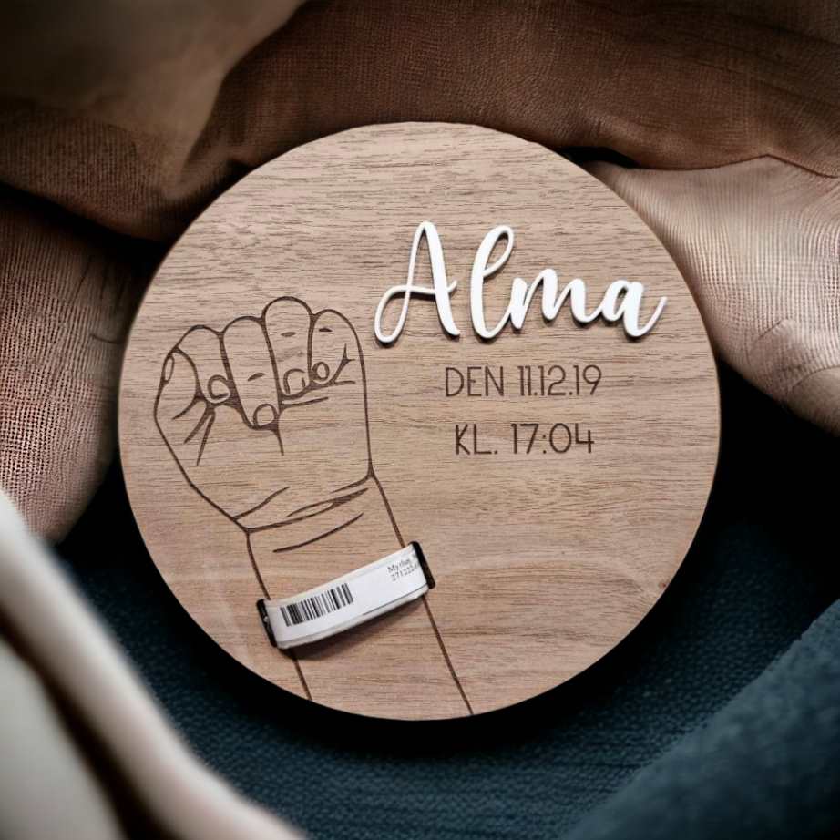 Fineret Valnød Patientarmbånd Tavle Til Armbånd Uden Skruehul - Woodenfactory Armbånd