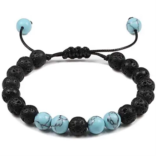 Blue Clake Perlearmbånd Lava - Armbånd