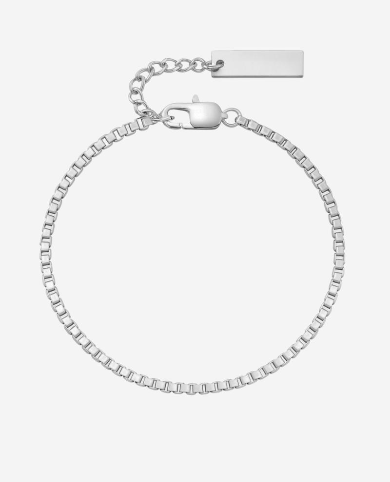 Box Chain Bracelet Sølvfarvet - Khaai Studio Armbånd