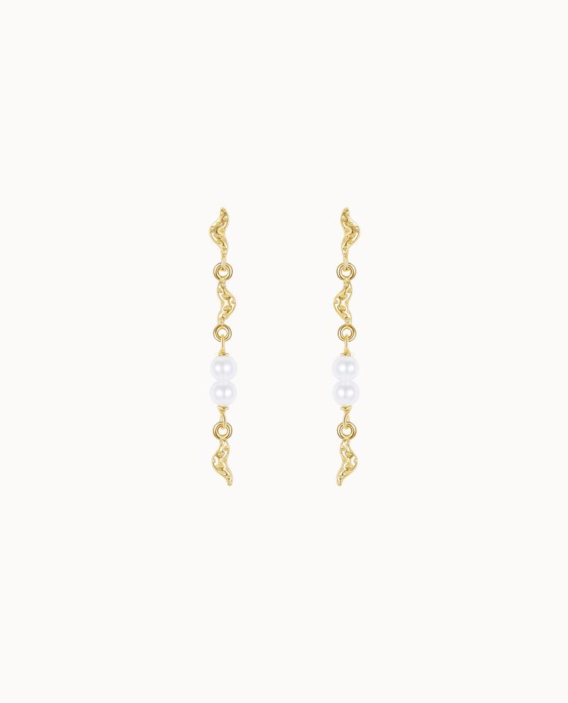 Blaine Earrings Forgyldt - Nava Copenhagen Øreringe  - 5715461010745