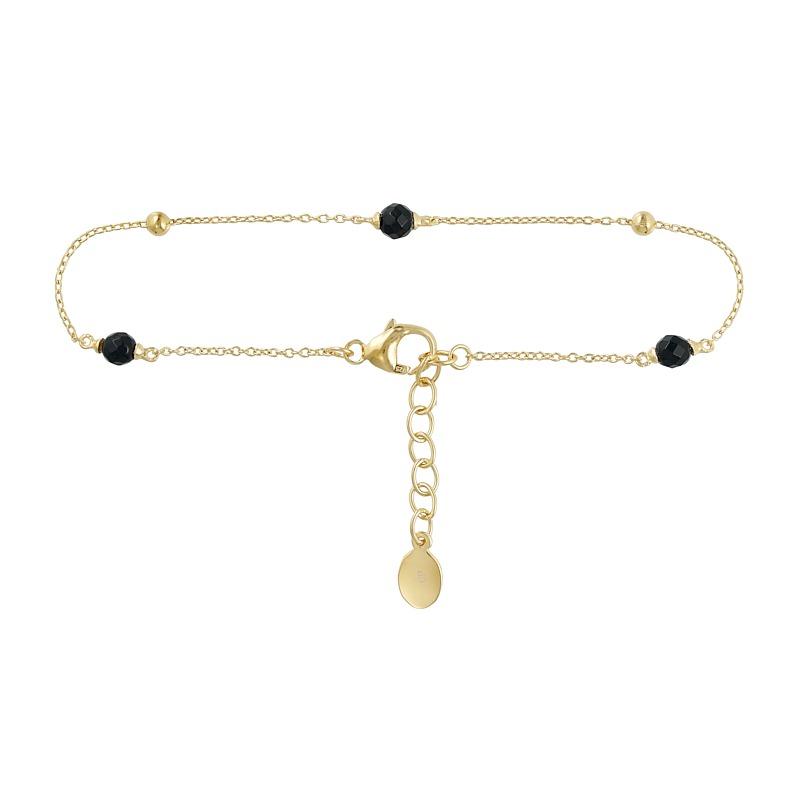 Sort Armbånd Forgyldt Sølv Med Onyx - Blicherfuglsang Armbånd