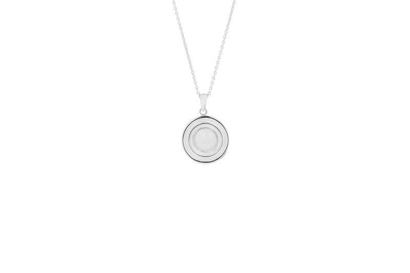 Hvid Anker Necklace Moonstone Silver - Ix Studios Halskæder  - 5714534019043