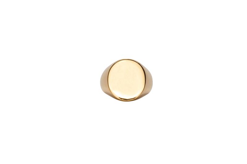 Guld Oval Signet Ring - Ix Studios Fingerringe  - 5714534005299