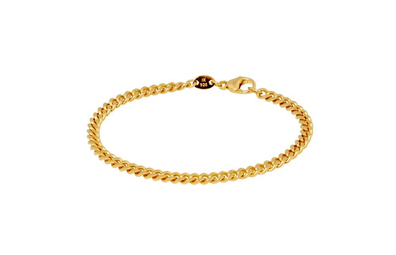Guld Curb Brushed Bracelet - Ix Studios Armbånd  - 5714534019715