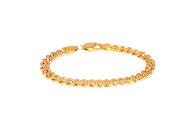 Guld Chunky Curb Matt Bracelet - Ix Studios Armbånd  - 5714534025761