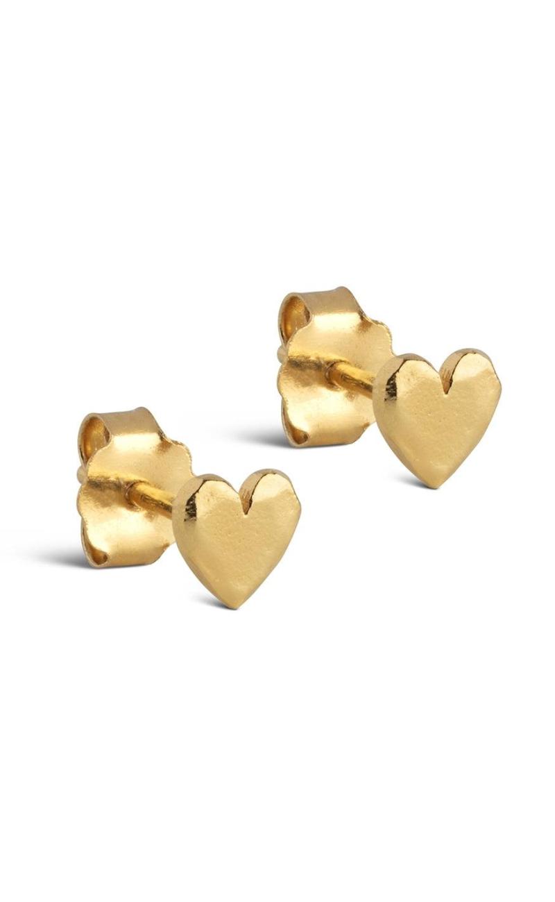 Guld Colour Enamel Copenhagen Studs Heart Gold Colour - Øreringe  - 5714274031602