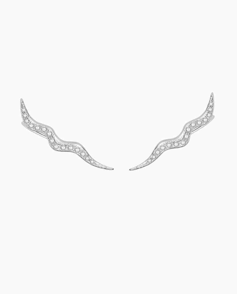 Esther Ear Climber Sølv - Nava Copenhagen Øreringe  - 05715461002962