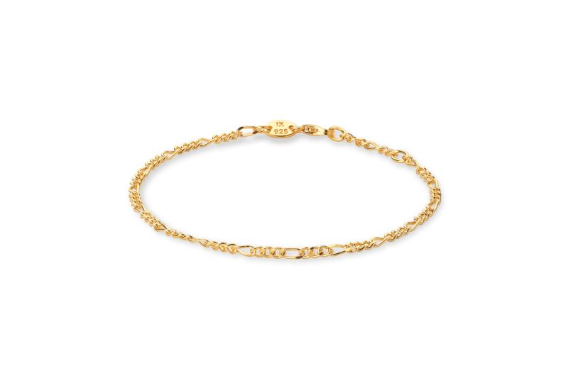 Guld Figaro Bracelet - Ix Studios Armbånd  - 5714534002588