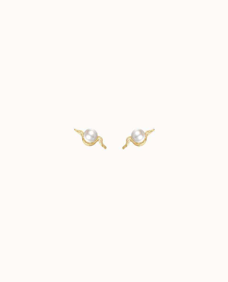 Lazuli Petite Studs Forgyldt - Nava Copenhagen Øreringe  - 5715461011209