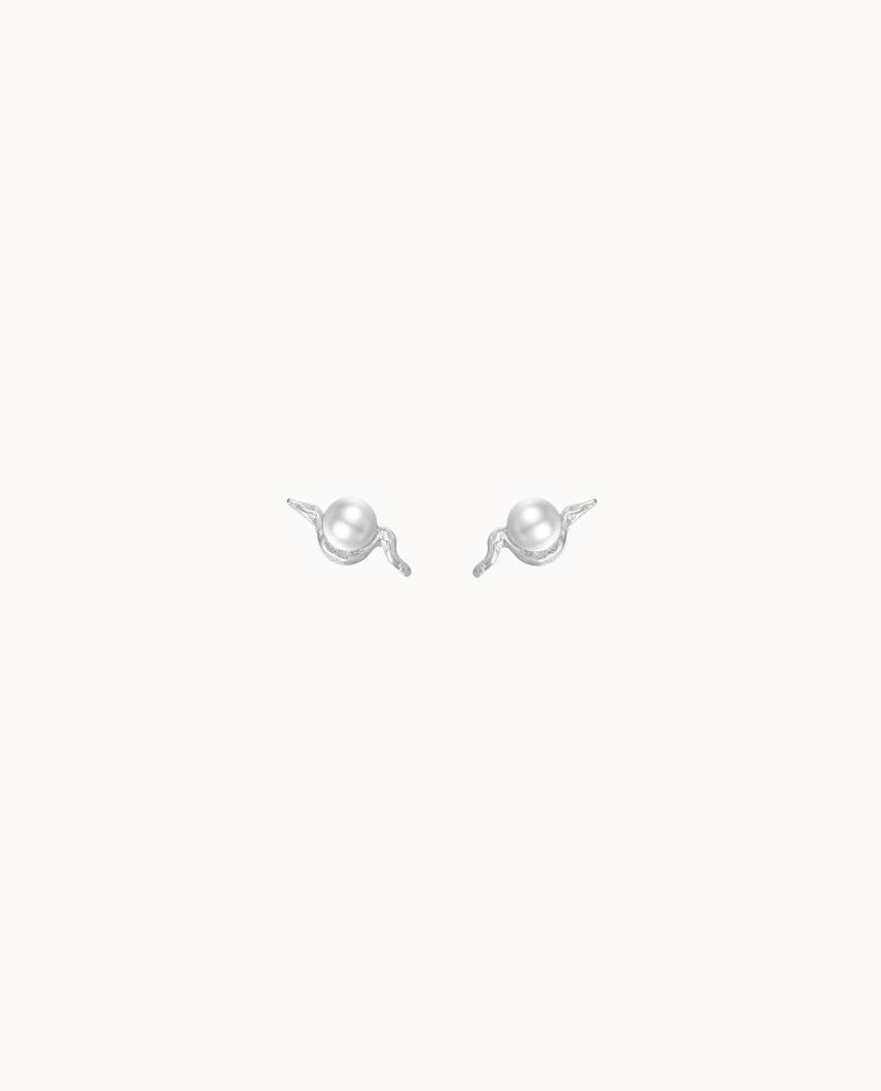 Lazuli Petite Studs Sølv - Nava Copenhagen Øreringe  - 5715461011216,0