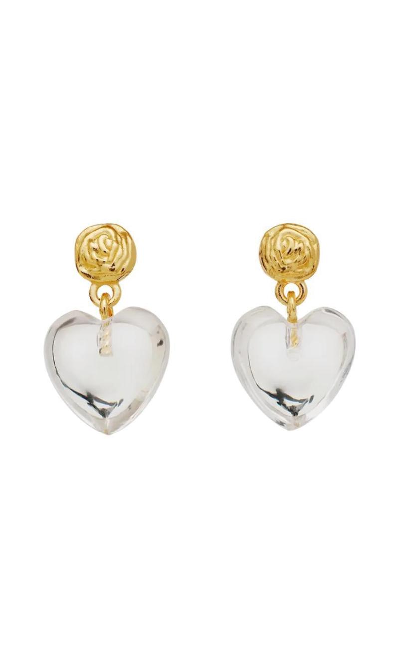 Guld Colour Maanesten Lemona Petite Gold Colour - Maanesten Øreringe  - 5715336013185