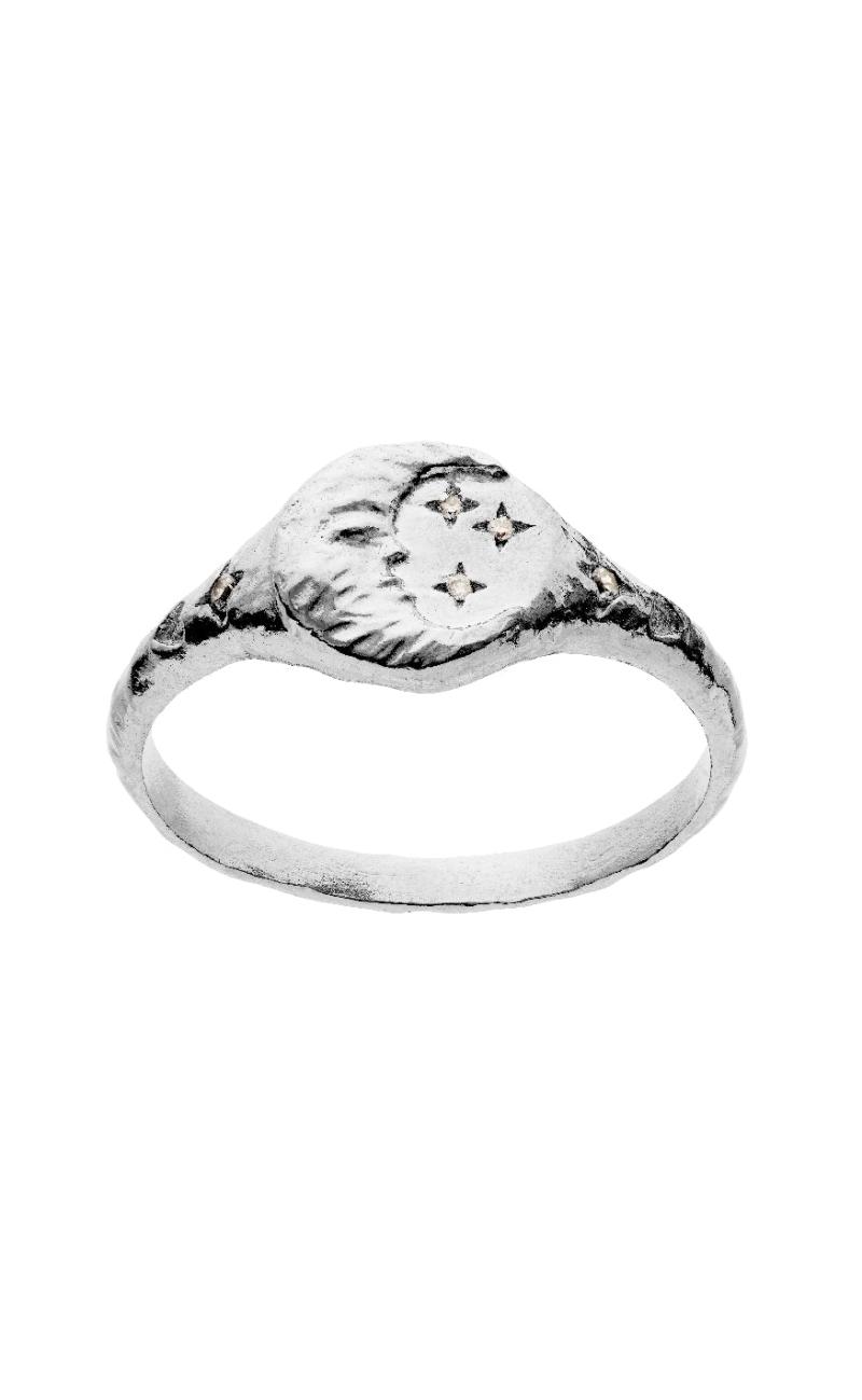 Sølv Colour Maanesten Ring Magdalena Silver Colour - Maanesten Fingerringe  - 5715336017244