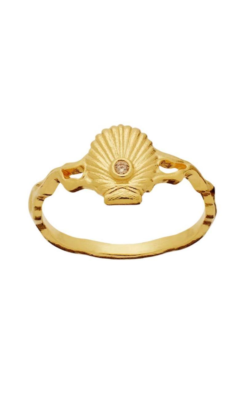 Guld Colour Maanesten Ring Myra Gold Colour - Maanesten Fingerringe  - 5715336015349