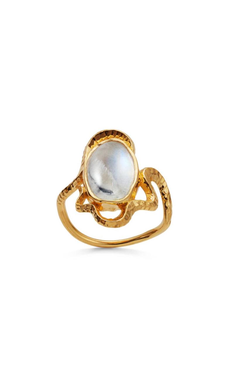 Guld Maanesten Ring Siren Gold Colour - Maanesten Fingerringe  - 5715336046282