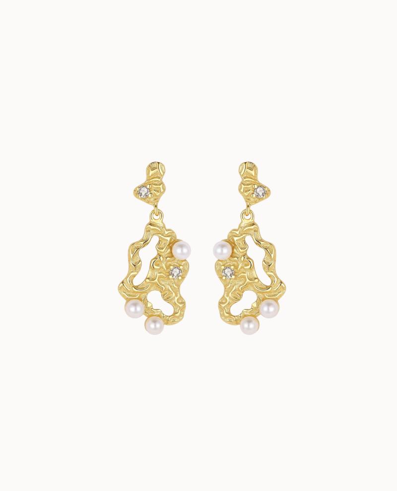 Makara Earrings Forgyldt - Nava Copenhagen Øreringe  - 05715461004270