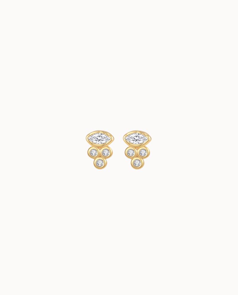 Petite Studs Forgyldt - Nava Copenhagen Øreringe  - 5715461009541